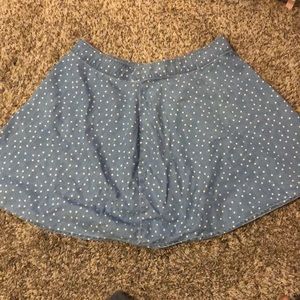 White polka dotted skirt